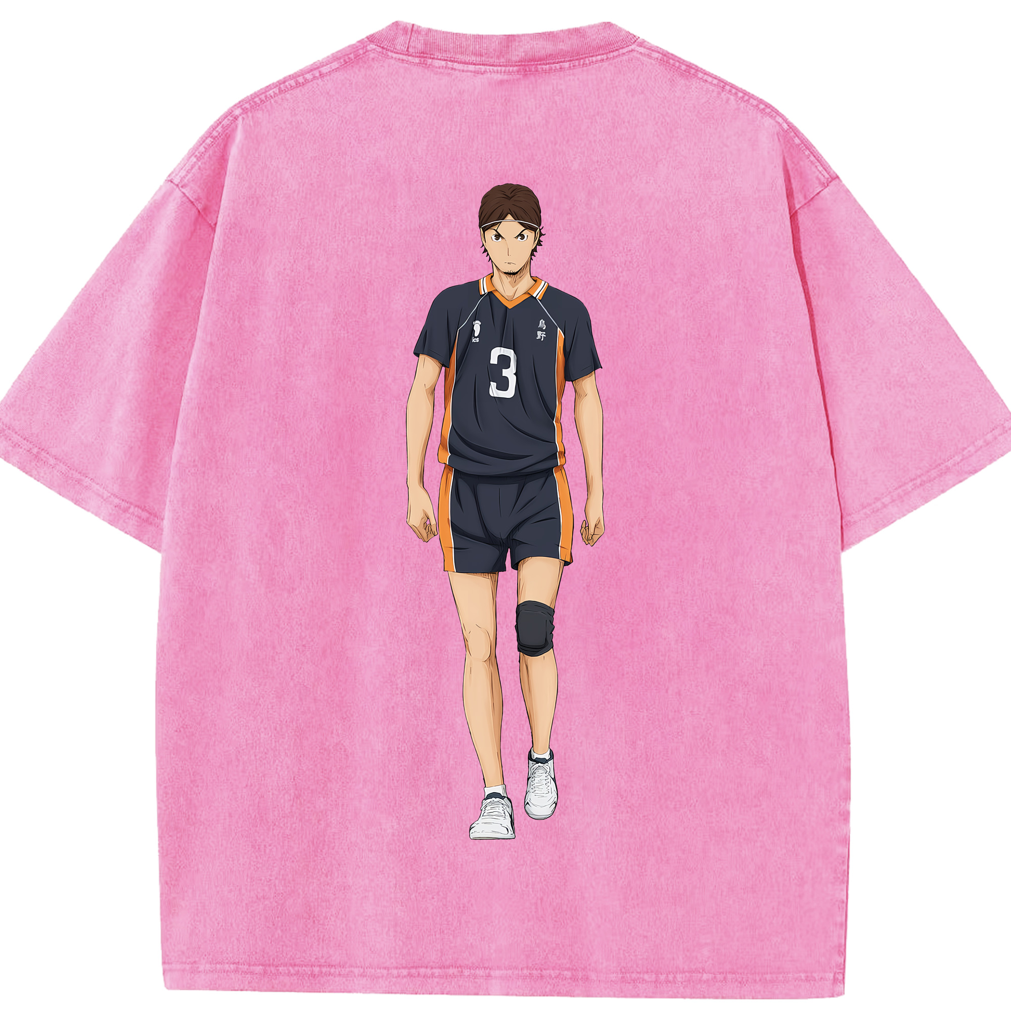 （画像用） ハイキュー!! Haikyu!! 綿100% ヴィンテージ風 半袖Tシャツ（背面プリント）